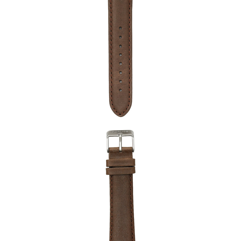 Nordic Men | White Dial - Brown Leather