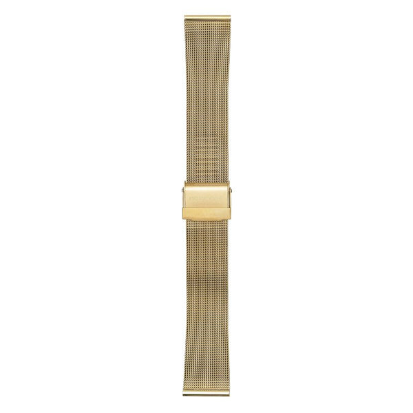 Gold mesh band, 20 mm with Norlite logo on clasp