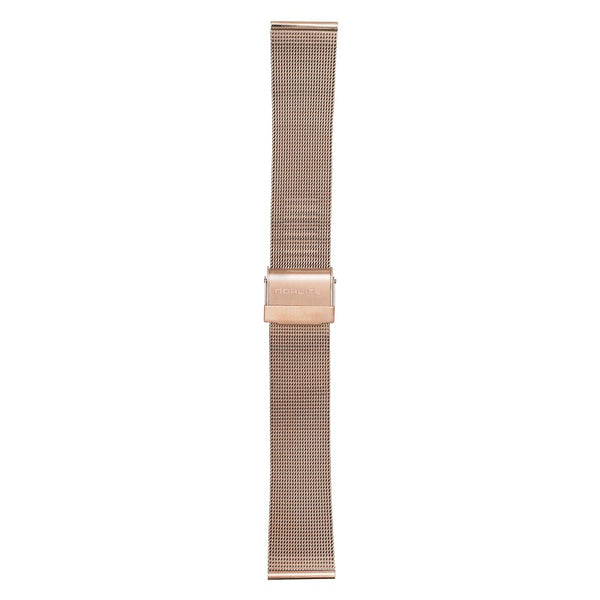 Rose gold mesh band, 20 mm with Norlite logo on clasp