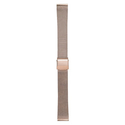 Rose gold mesh band, 16 mm with Norlite logo on clasp