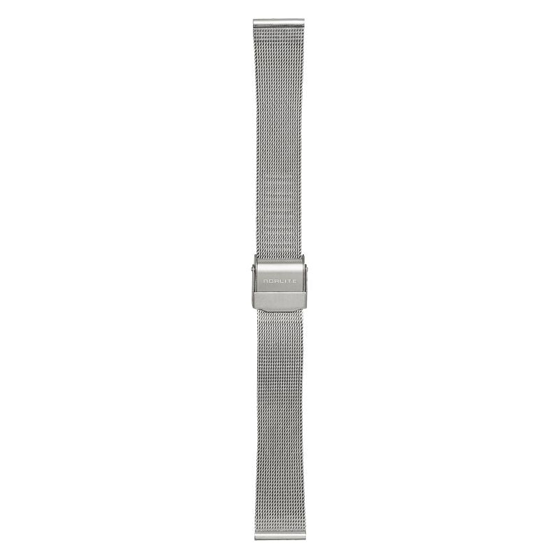 Steel mesh band, 16 mm with Norlite logo on clasp