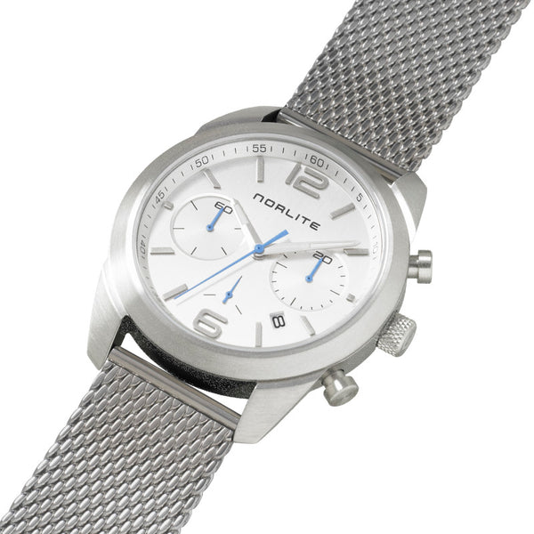 Nordic Sports | White Dial - Steel Mesh
