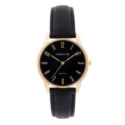 Women’s gold plated/black dial combination