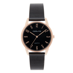 Norlite women’s watch with black mesh band and sapphire crystal