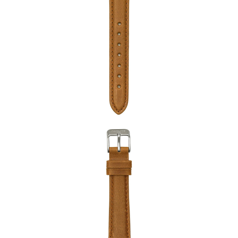 Nordic Women | Blue Sunray Dial -  Cognac Brown Leather